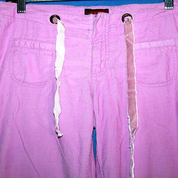 Blue Asphalt Purple Corduroy Drawstring Pants - Picture 3 of 9